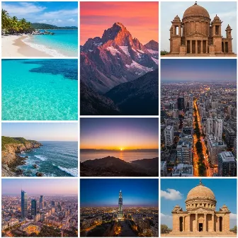 Inspiring travel destinations collage